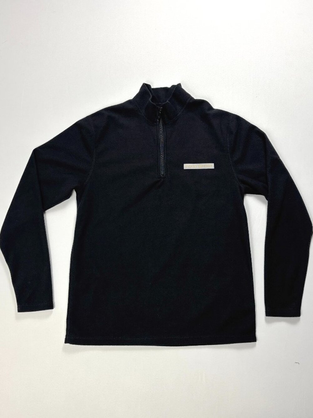 Vintage Polo Sport Ralph Lauren Mens 1/4 Zip Fleece Jacket Black M Reflector USA